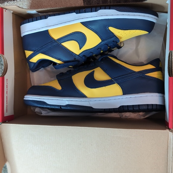Nike Dunk Low Michigan 2021 Size 7.5 Woman's or 6Y - Picture 4 of 6